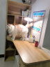 安定家转角电脑台式桌实木板材学生书桌书架卧室简易一体组合拐 长120公分 浅胡桃色 晒单实拍图