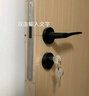 名门 静音门锁室内卧室分体静音锁黑色房门把手实木门锁家用美式锁具 【四重静音】哑黑 右开 实拍图