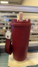 京东京造保温杯双饮口咖啡杯陶瓷内胆男女士便携吸管水杯子500ML红色 晒单实拍图