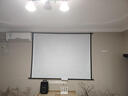 虾皮 投影幕布手动壁挂幕家用挂钩免打孔4K高清投影布移动便携贴墙影机简易幕布卧室客厅投影仪屏幕布 白玻纤 增益升级100吋4:3 免打孔壁挂幕布 实拍图