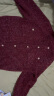 百图（本命年毛衫）betu女装2024春新款氛围感圆领长袖开衫女2401T04 红色 L 晒单实拍图