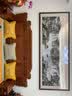 良品大师山水画办公室挂画中式客厅装饰画万里长城靠山图茶室字画风景壁画 流水生财A5 85*230cm宣纸锦绫+有机玻璃+红褐色实木框（大气款） 实拍图