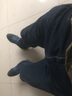 袋鼠优质棉牛仔裤男厚款秋冬直筒弹力加绒裤子柔软修身舒适男士长裤 深兰不加绒A07 35（2尺8） 实拍图
