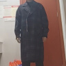 William fox&sons新复古回潮男装英伦风灯笼袖长款初剪羊毛苏格兰格纹羊毛呢大衣男 黑白格 XL /52 实拍图