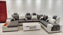 百裕达现代简约客厅科技布乳胶转角沙发布艺大小户型可拆洗组合整装家具 四件套【送地毯】 升级棉麻布海绵版 实拍图
