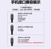 四酷 数据线三合一充电线多功能适用苹果Type-c安卓手机多头iPhone14/13/12小米华为一拖三车载 66W三合一快充线-黑色1.2米 实拍图
