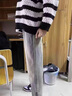 卡图弛微喇叭牛仔裤男夏季水洗裤子美式高街潮牌直筒修身显瘦复古长裤 黄色 XL 【建议125-140斤】 实拍图