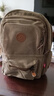 创衿加厚耐磨帆布双肩背包男女通用中小号旅行包韩版潮流学生书包 卡其 实拍图