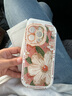 英恺达 适用苹果15Pro手机壳iphone15Pro保护套全包防摔抗指纹男女款创意高级保护壳泡芙壳油画山茶花  实拍图
