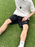 李宁短裤男2026夏季新款纯棉男士青少年五分裤子男款宽松休闲裤运动裤 黑色（棉质舒适-口袋拉链） L 实拍图