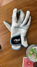 PGM 高尔夫手套 女士进口羊皮手套 双手 真皮防滑型手套 双手白蓝【1副】 19码 实拍图