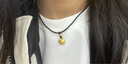 中国黄金（CHINA GOLD）黄金吊坠女足金小胖福平安锁吊坠金坨宝宝婴儿金锁项链生日礼物 京速达*足金项链【约0.6g-黑绳】 实拍图