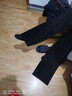 啄木鸟100%纯棉男裤秋冬季新款男士商务休闲裤宽松直筒中年爸爸装长裤子 黑色 34 ( 腰围 2尺7 ) 实拍图