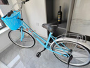 火星翼自行车男女式单变速轻便男成年人代步通勤上班学生复古公主单车 低梁-蓝色-豪华版 升级实心胎26寸 实拍图