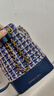 CHARLES&KEITH粗花呢链条水桶包包女包女士生日礼物CK2-10781873-1 Navy深蓝色 M 实拍图