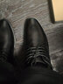 蜻蜓牌棉鞋冬季加绒保暖商务正装真皮羊毛加厚皮毛一体高帮皮鞋男棉鞋 黑色 39 实拍图