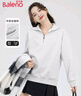 班尼路（Baleno）半拉链设计感翻领卫衣女2025春秋季新款亲肤舒适透气外穿内搭上衣 实拍图