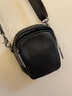 ANDSEEYOU品牌 斜挎包男 休闲男士单肩包真皮迷你挂腰手机包头层牛皮小背包 黑色 实拍图
