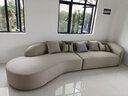 HODW 意式轻奢布艺沙发现代简约客厅小户型异形科技布弧形广东沙发 转角沙发【3.6米】猫爪皮 4cm乳胶座包 实拍图
