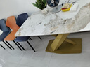 现代简约岩板餐桌椅家用轻奢亮光意式高端小户型西餐桌组合带椅子 1.2米岩板西餐桌 单餐桌 实拍图