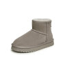 天美意靴子女商场同款厚底短靴休闲保暖女雪地靴CNA41DD3 灰色 35 实拍图