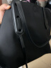 CLEVER & KETCH单肩包通勤托特包大容量包包女包手提包女士帆布包学生生日礼物 黑色 晒单实拍图