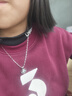 圣雅罗999足银项链女士款锁骨链时尚首饰品吊坠生日礼物送女友 甜蜜之恋项链 实拍图