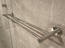 帝朗帝朗(DELONG)洗手间 卫生间全铜镀铬毛巾架 浴室毛巾杆 置物架 65CM双杆 实拍图