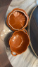 珐宝（staub）陶瓷创意双耳带盖补品汤盅炖罐汤煲蒸蛋盅甜品汤碗小烤盘烘焙模具 南瓜盅0.7L-肉桂黄 晒单实拍图