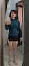 三奇泳衣女长袖分体平角裤保守学生显瘦温泉大码泳装  18086 黑 XL 实拍图