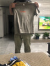 啄木鸟（TUCANO）美式宽松短袖T恤男重磅潮流印花圆领夏季上衣体恤落肩半袖男衣服 浅灰色 【做旧印花介意勿拍】 XL 【建议150-160斤】 实拍图