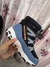 Skechers斯凯奇儿童绒绒靴雪地靴保暖男童棉鞋防寒加绒高帮女童靴660092L 男童/黑色/浅蓝色/BKLB 37 实拍图