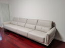 左右客厅简约直排布艺沙发DZY6016 四人位 31935月光白 实拍图