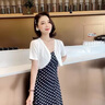 VEOX夏季短外套女设计感洋气坎肩小披肩短款罩衫外搭开衫短袖女 白色[短袖披肩]_版 M _95-110斤 实拍图