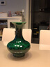九藏尊品 景德镇陶瓷绿釉家居花瓶摆件仿古花瓶青花瓷瓶双耳瓶中式工艺品 小号翡翠绿凤尾瓶 实拍图