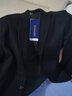 罗蒙（ROMON）西服男士春秋季毛呢西装男商务休闲上衣服外套男装 黑色 2XL 实拍图