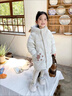 G.duck童装儿童羽绒服2024新款女童中长款洋气加厚女孩小童宝宝冬季外套 米白色 80 建议身高70-80(充绒量70g) 实拍图