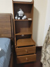 欢乐舒坞实木床头柜书架一体多层置物架卧室床边加高储物柜小型窄款收纳柜 三层款#胡桃色【43*40*118】 实拍图
