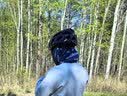 洛克兄弟 自行车头盔骑行带磁吸风镜山地公路车男女安全帽子帽檐眼镜装备 变色龙紫(灰镜+帽檐) L（适用头围58~62cm） 实拍图