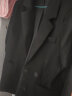 樱芭妮小西装外套女春秋季流行韩版直筒小众设计感免烫小西服上衣后开叉 8376黑色西装 XL（116斤-125斤） 晒单实拍图