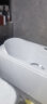 箭牌（ARROW） 亚克力普通浴缸五件套防滑浴缸家用小户型泡澡多尺寸一体成形 1.6米普通浴缸（不含五金件） 右裙 实拍图