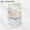QIANLEE新疆长绒棉内裤女士棉质裆抗菌透气中腰包臀女生短裤薄款少女夏季 浅灰蓝+浅绿+灰紫+浅灰 L 实拍图