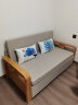 塞纳春天沙发床多功能北欧可折叠实木沙发床客厅小户型双人两用布艺沙发 1.63米【海绵款 无储物箱】 实拍图