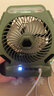 哲驰【超级续航】充电户外风扇电风扇大风力带夜灯便携露营钓鱼大风扇家用桌面小风扇柔音办公长续航 【绿色-标准款】3档大风丨灯光照明 2600mAh 闪电发货丨极速送达 实拍图