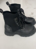 真美诗（Joy&peace）冬季新款圆头拼接粗跟简约马丁袜靴08021DD2 黑色 37 晒单实拍图