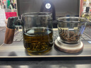 三旬玻璃茶杯茶水分离杯子男士办公室大容量带盖过滤泡茶水杯 远山(青纯)玻璃茶杯【胡桃木】 实拍图