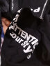 sdeer女装解构分割字母印胶层次下摆连帽纯黑风衣S19181817 黑色/91 L/170 晒单实拍图