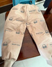 WALNUT DUCK小黄鸭儿童冬季加厚束脚长裤新款休闲保暖冬装轻薄羽绒裤潮FK939 米色 90 （建议身高80-90） 实拍图