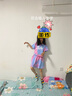 迪士尼品牌童装女童套装夏季套裙儿童夏装短袖T恤半身裙子两件套中大童 粉色 130 实拍图