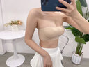 素肌良品无肩带小胸显大聚拢无痕抹胸防走光透气美背婚纱礼服文胸内衣女 气质黑 （1.5CM小海浪) M （70C、75AA、A、B） 实拍图